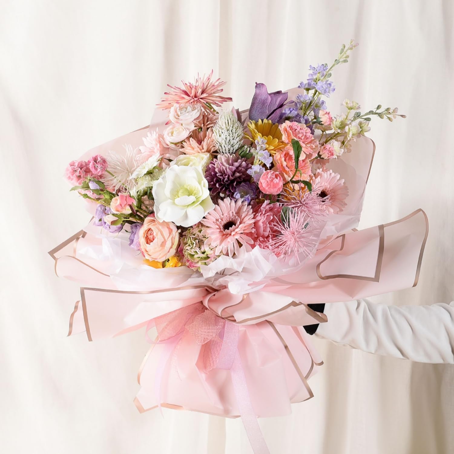 Florist Flower Supply - 10장 8색 꽃다발 포장지, 꽃집 용품
