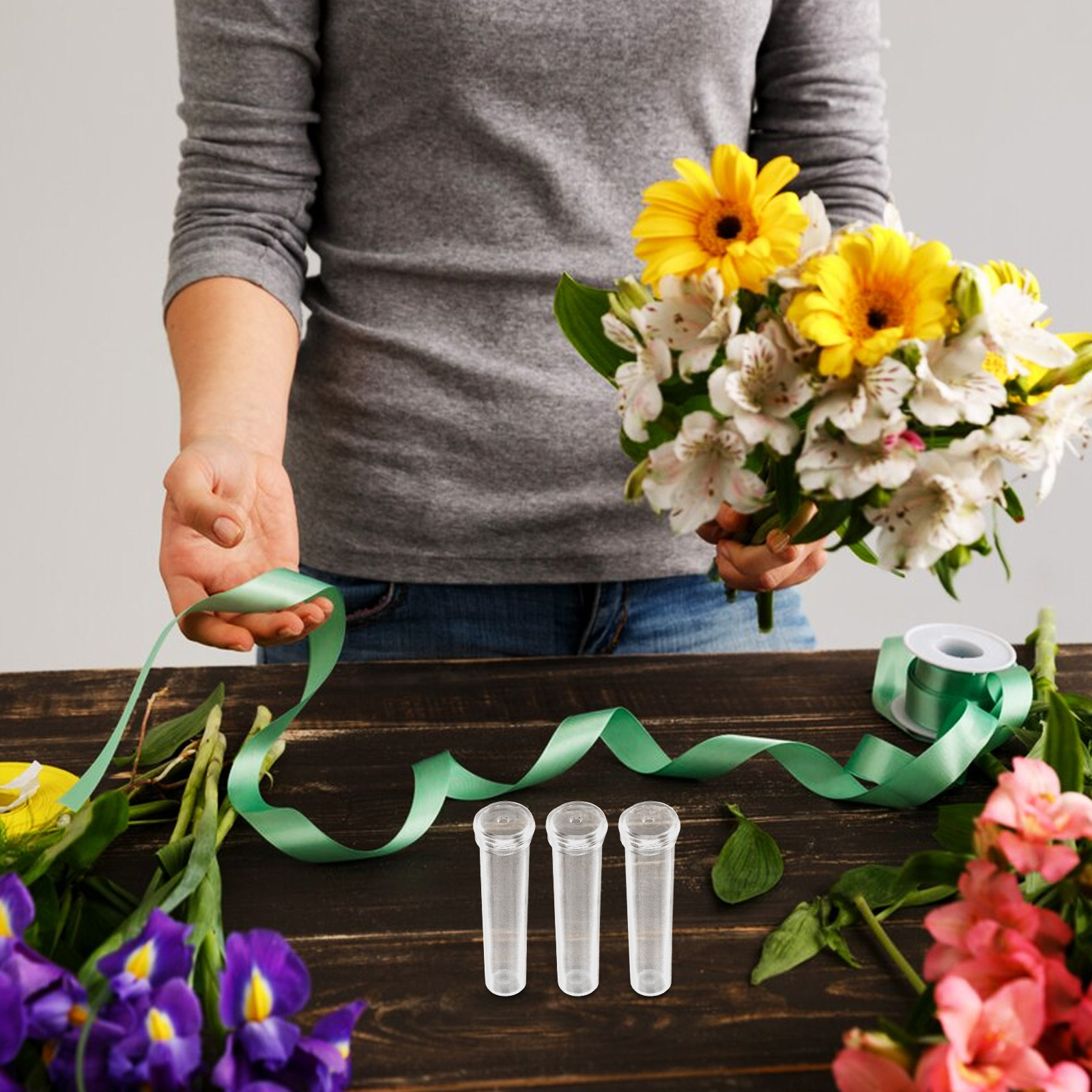200Pcs 꽃 물 튜브 투명 플라스틱 영양 튜브 신선 - Florist Flower Supply 리뷰 및 가격