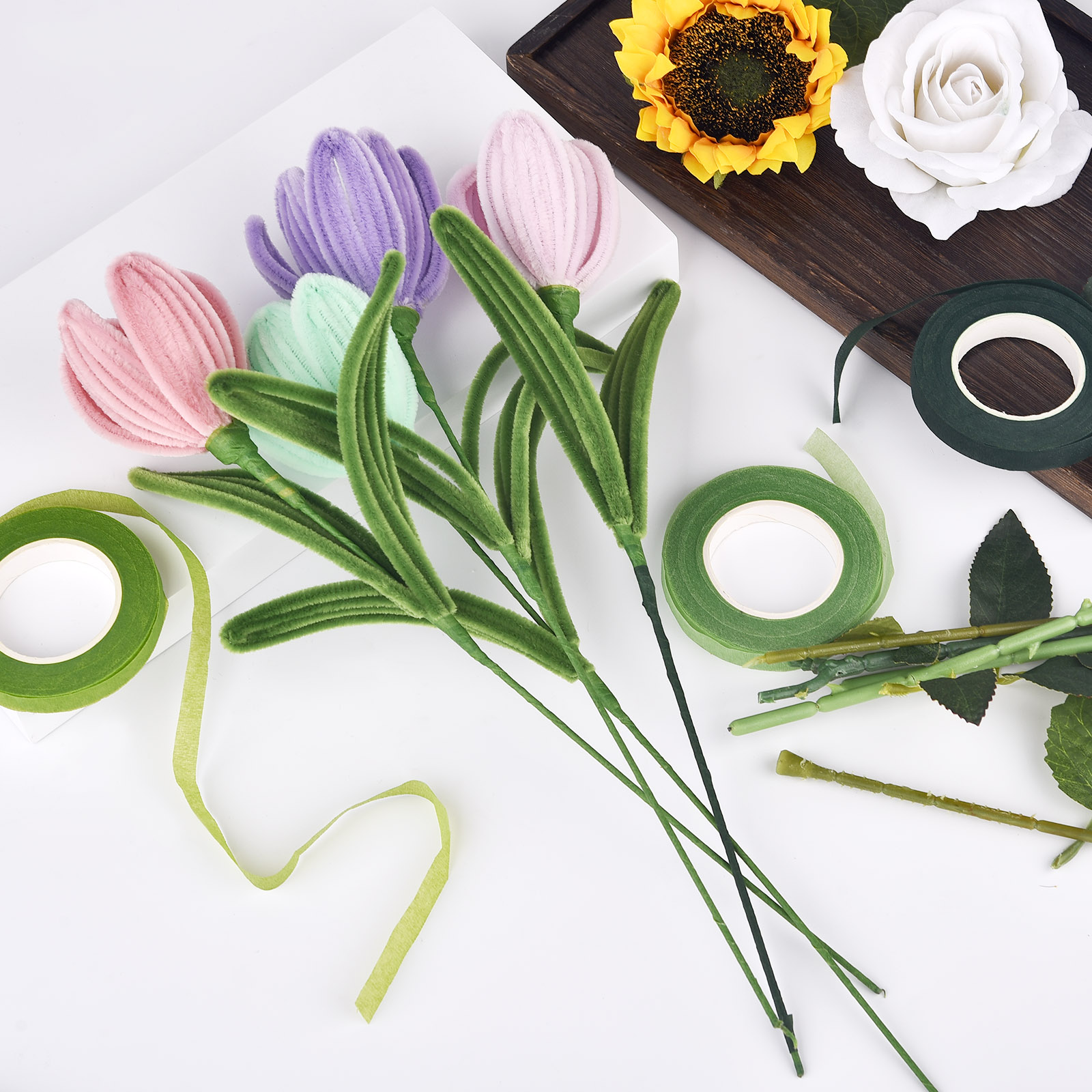 꽃무늬 스템 테이프, 단추 구멍, 인공 꽃 수술 랩,  - Florist Flower Supply 리뷰 및 가격