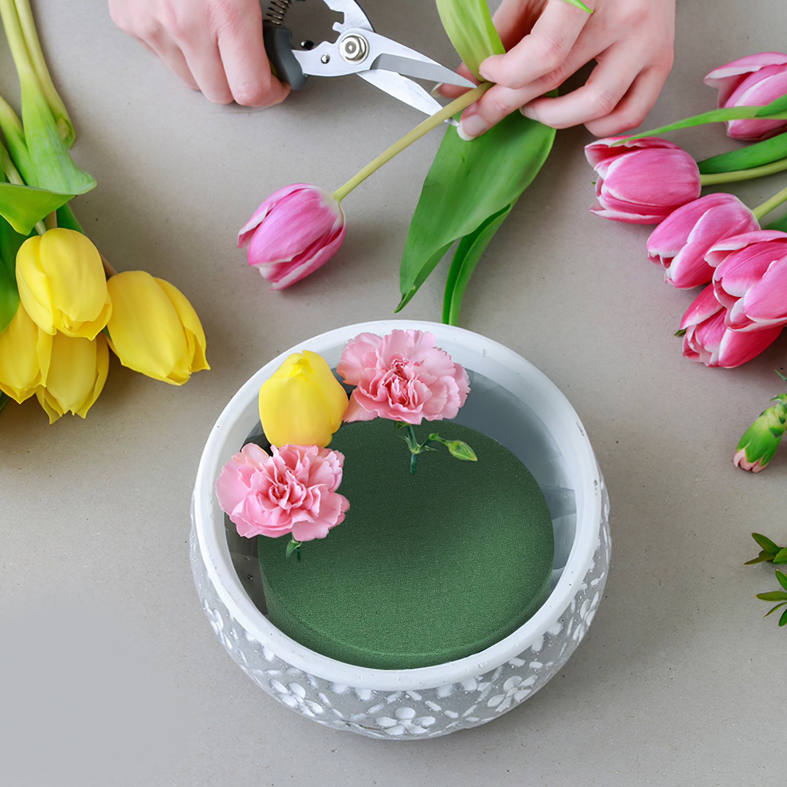4개입 플로리스트 폼 꽃꽂이용 흡수성 원형 플로럴 폼  - Florist Flower Supply 리뷰 및 가격
